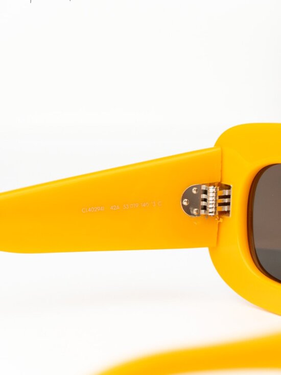 Celine Women Sunglasses Glossy Orange Grey Rectangle CL40294I 42A NEW AUTHENTIC main image 8